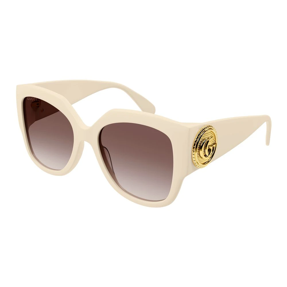 Gucci Women's Beige Gg1407s Oversized Sunglasses - Sunglasses - 54 Mm - Accessories