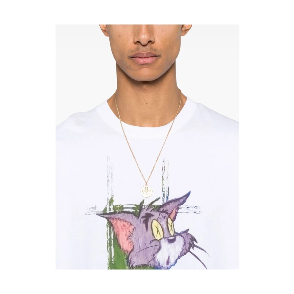 Iceberg Logo Print Crew Neck T-shirt White Heren