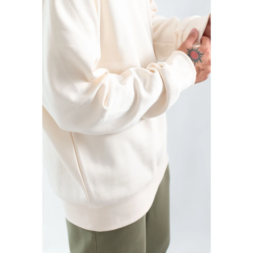 Lacoste Croc Fleece Sweatshirt XFJ White Heren