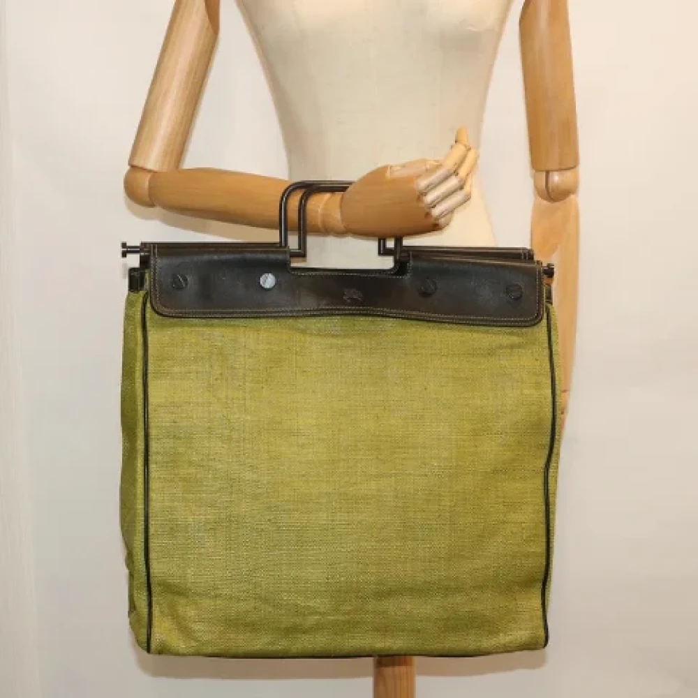 Burberry Vintage Pre-owned Fabric handbags Green Dames