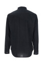chemise-noire-en-melange-de-coton-avec-col-pointu