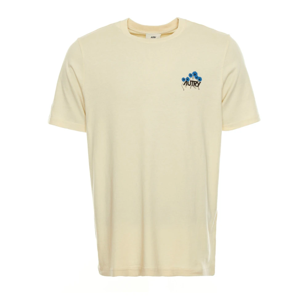 Autry Casual T-shirt met logo-print Beige Heren