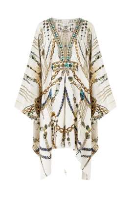 Kort kaftan med midjeband