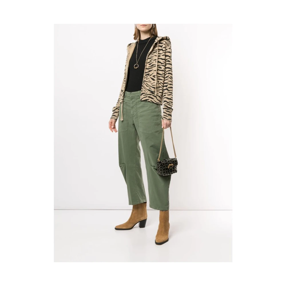 Nili Lotan Army Green Wide-Leg Trousers Green Dames