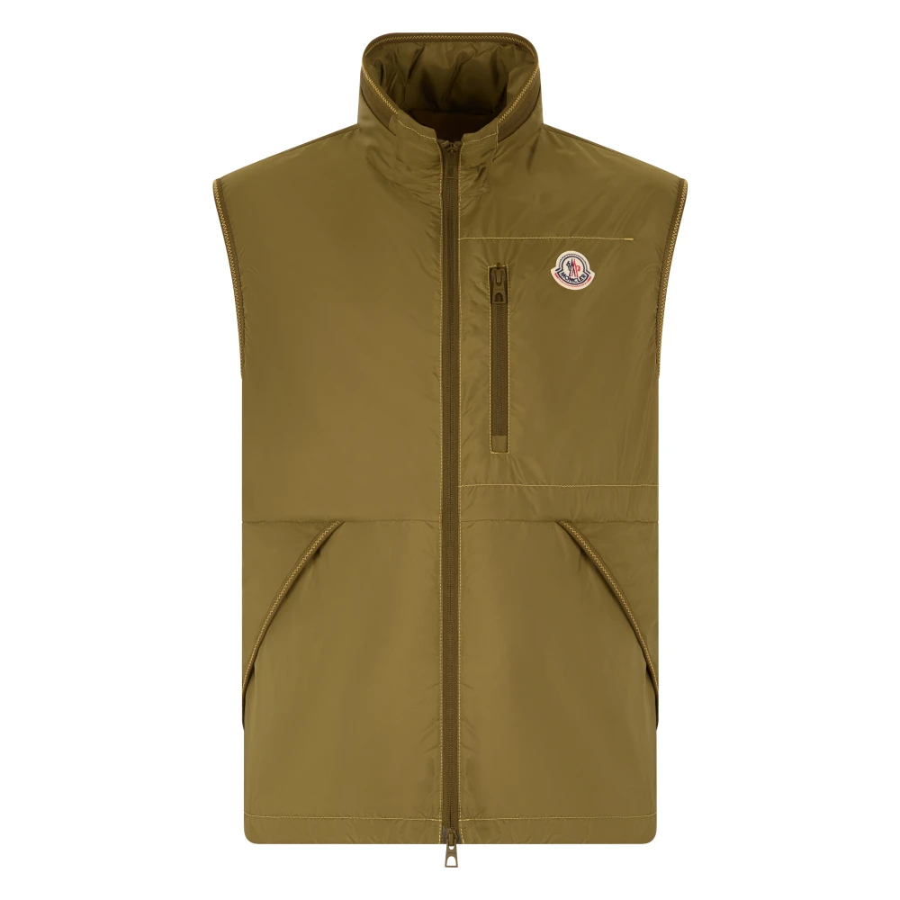 Moncler Men's Green Waistcoats, L, Ansiei Vest