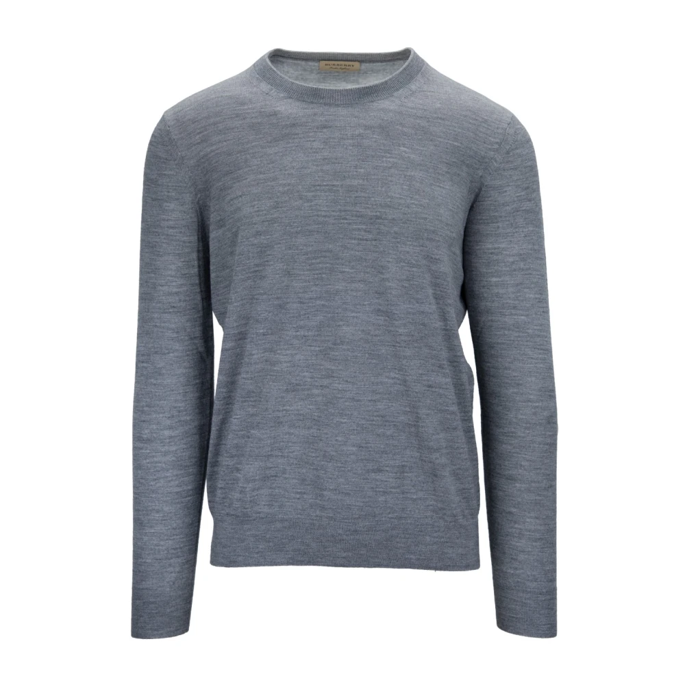 Burberry Geruite Wollen Trui voor Dames Gray Dames