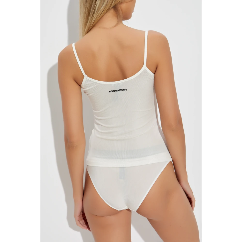 Dsquared2 Lingerietop met bandjes White Dames