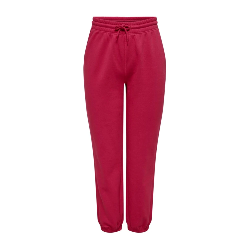 Only Elastische taille dames joggers Red Dames