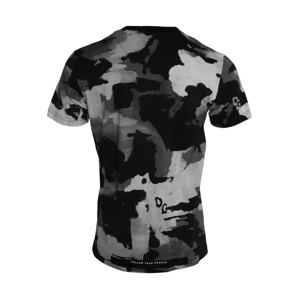 Dolce & Gabbana Camouflage Ronde Hals T-Shirt White Heren