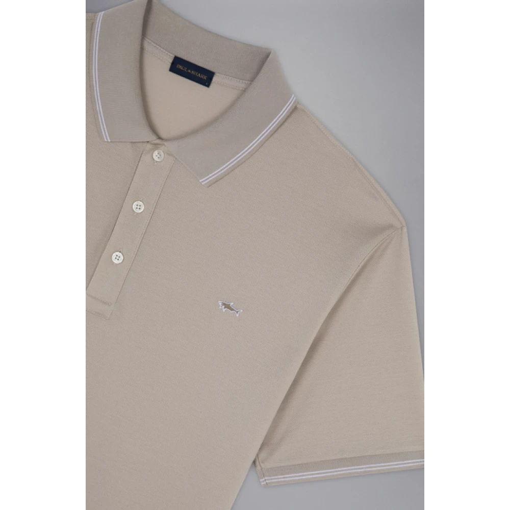 PAUL & SHARK Katoenen Polo Shirt Klassieke Stijl Beige Heren