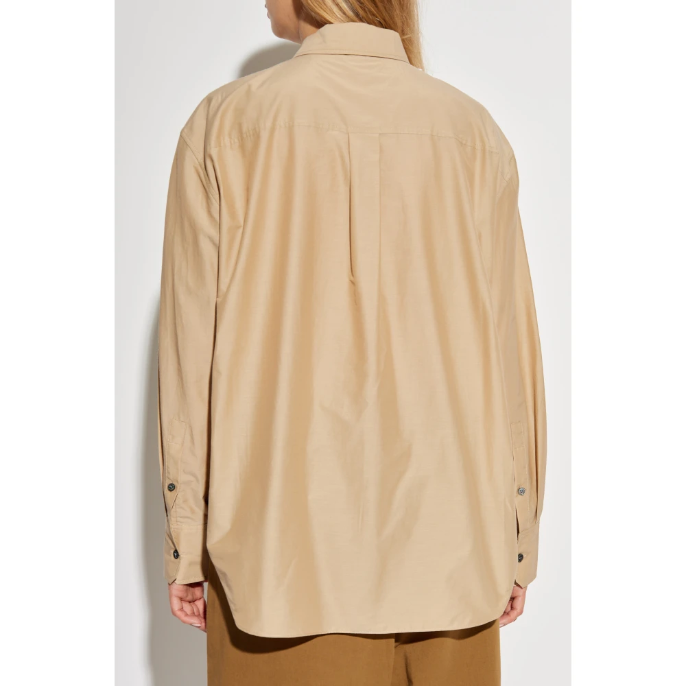 Theory Loszittend overhemd Beige Dames