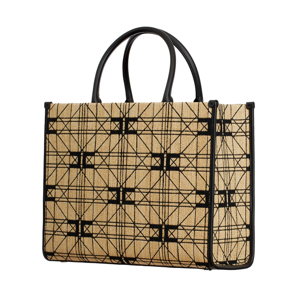 Elisabetta Franchi Rafia Shopper Tas Multicolor Dames