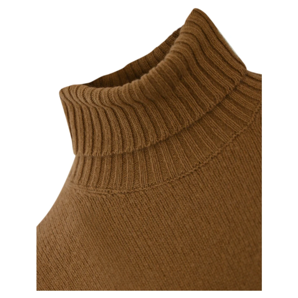Drumohr Kameelwol Coltrui Trui Brown Heren