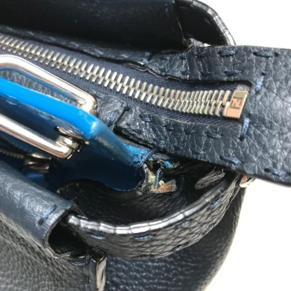 Fendi Vintage Pre-owned Leather fendi-bags Blue Heren
