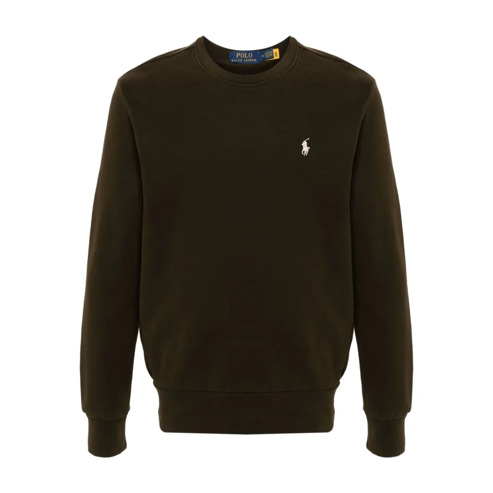 Polo Ralph Lauren Grön Crewneck Tröja med Broderad Pony Green, Herr