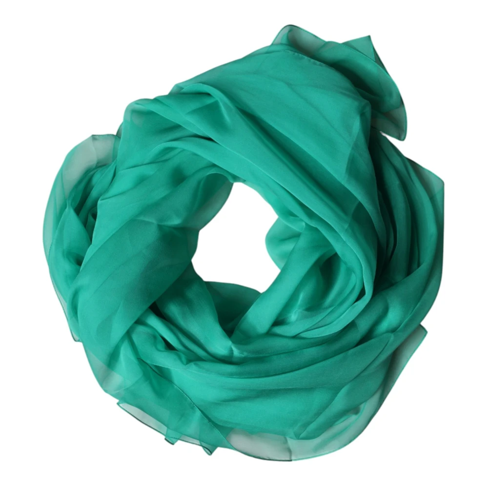 Dolce & Gabbana Men's Green Silk Scarves, One Size, Stole