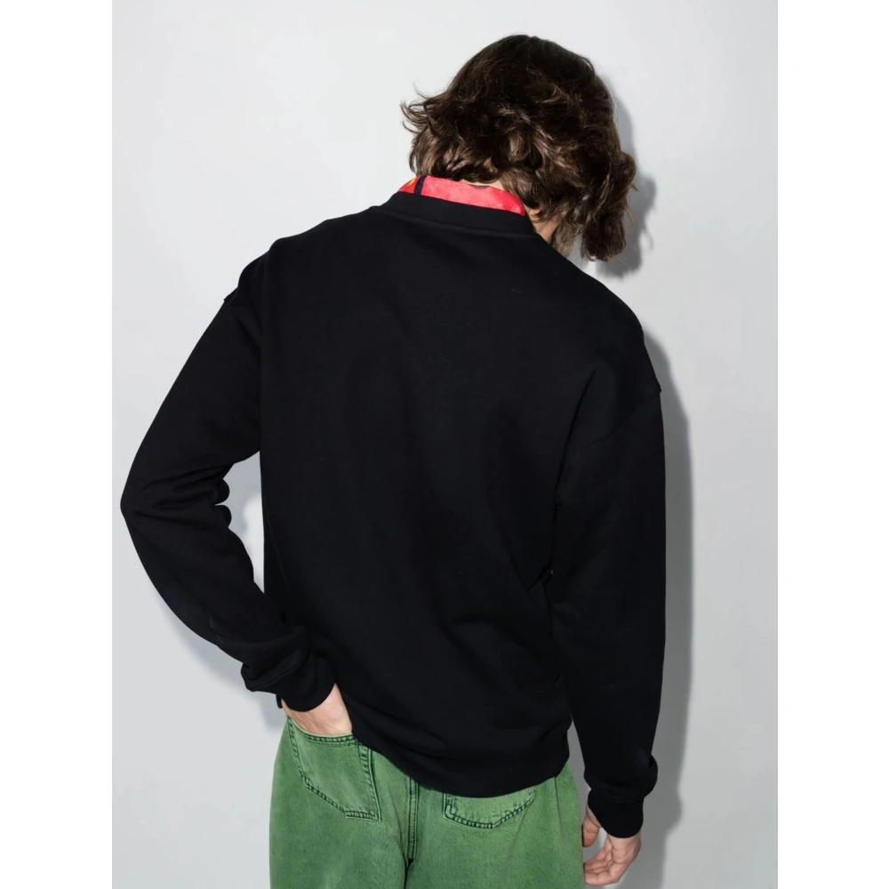 Moschino Klassieke Zwarte Sweater met Logo Black Heren