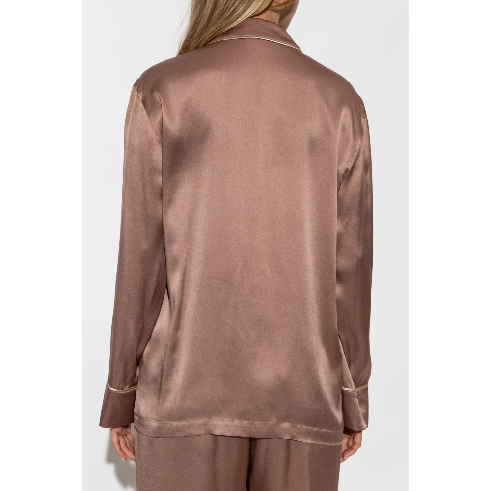 Dolce & Gabbana Zijden top van pyjama's Pink Dames