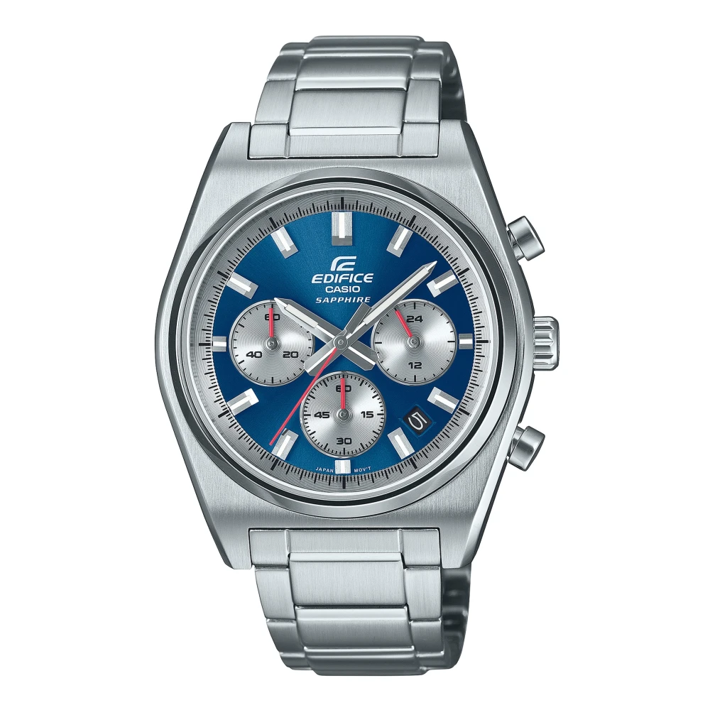 Casio Edifice Herren Blau/Hellgrau Chronograph Silber (, Silberfarben, Silberfarben), Armbanduhren, Silberfarben, Chronograph, Quarzuhr, Armbanduhr, - Bild 8