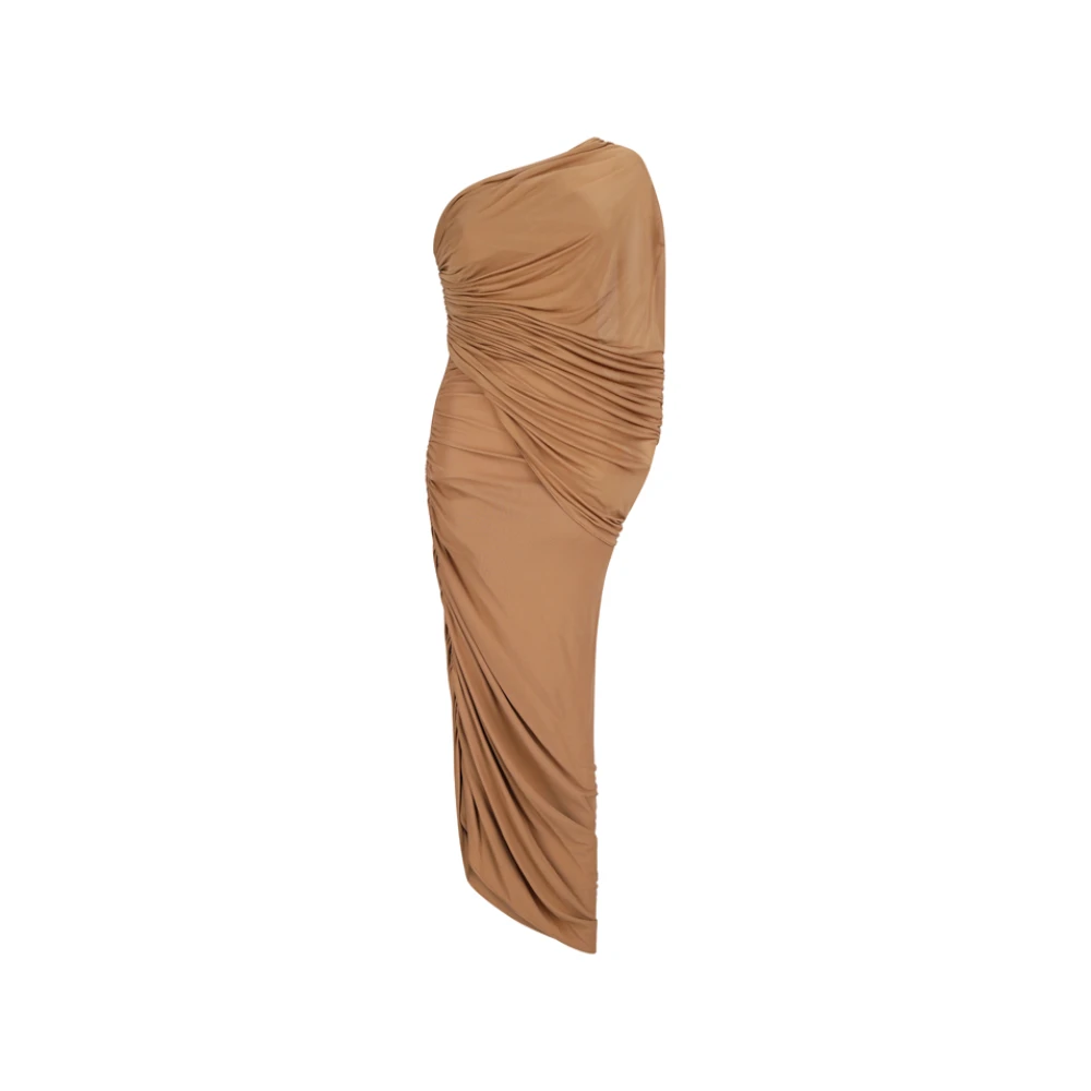 Giuseppe Di Morabito Brown Gowns, Female, Xs, Strapless Gathered Draped Dress