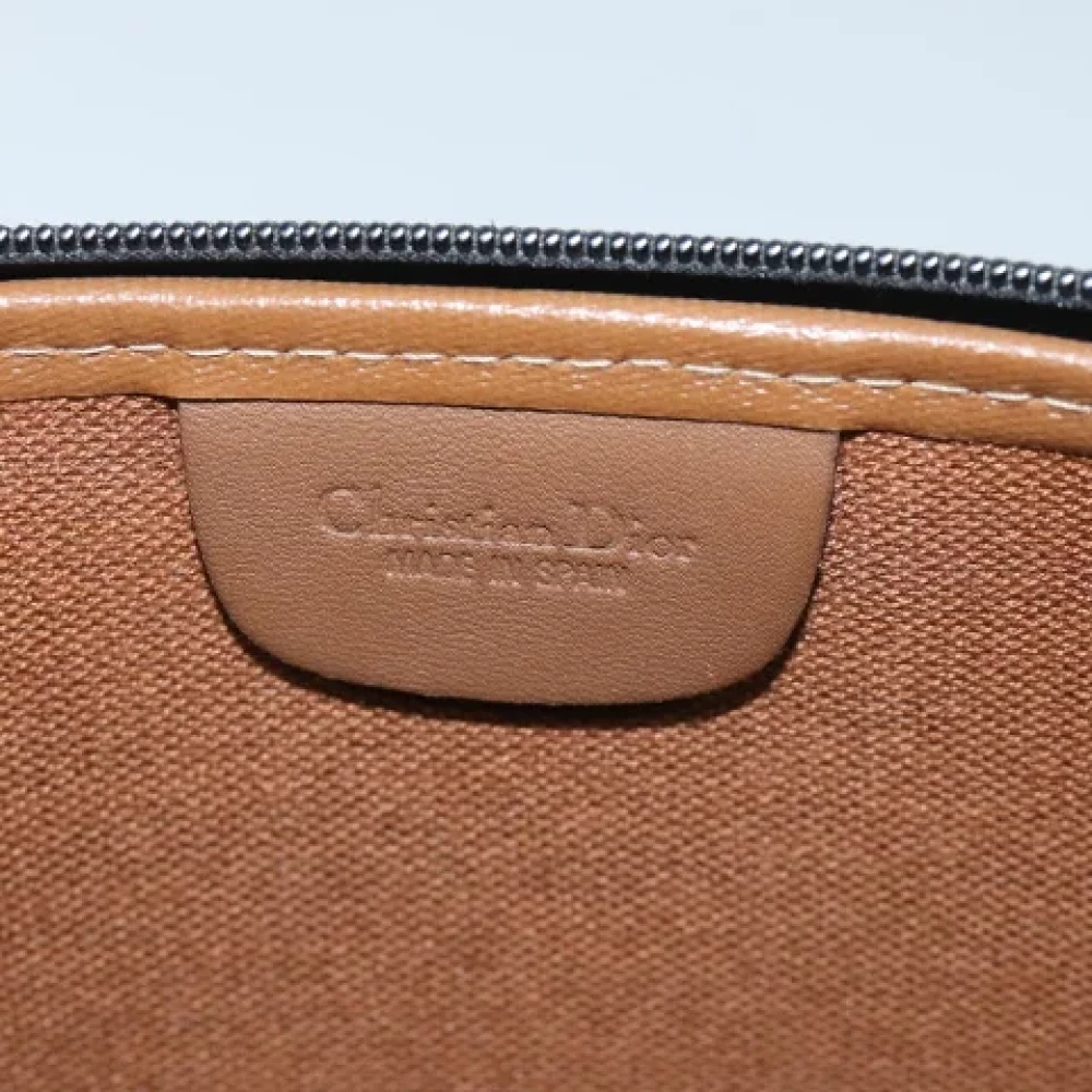 Dior Vintage Pre-owned Canvas clutches Black Dames