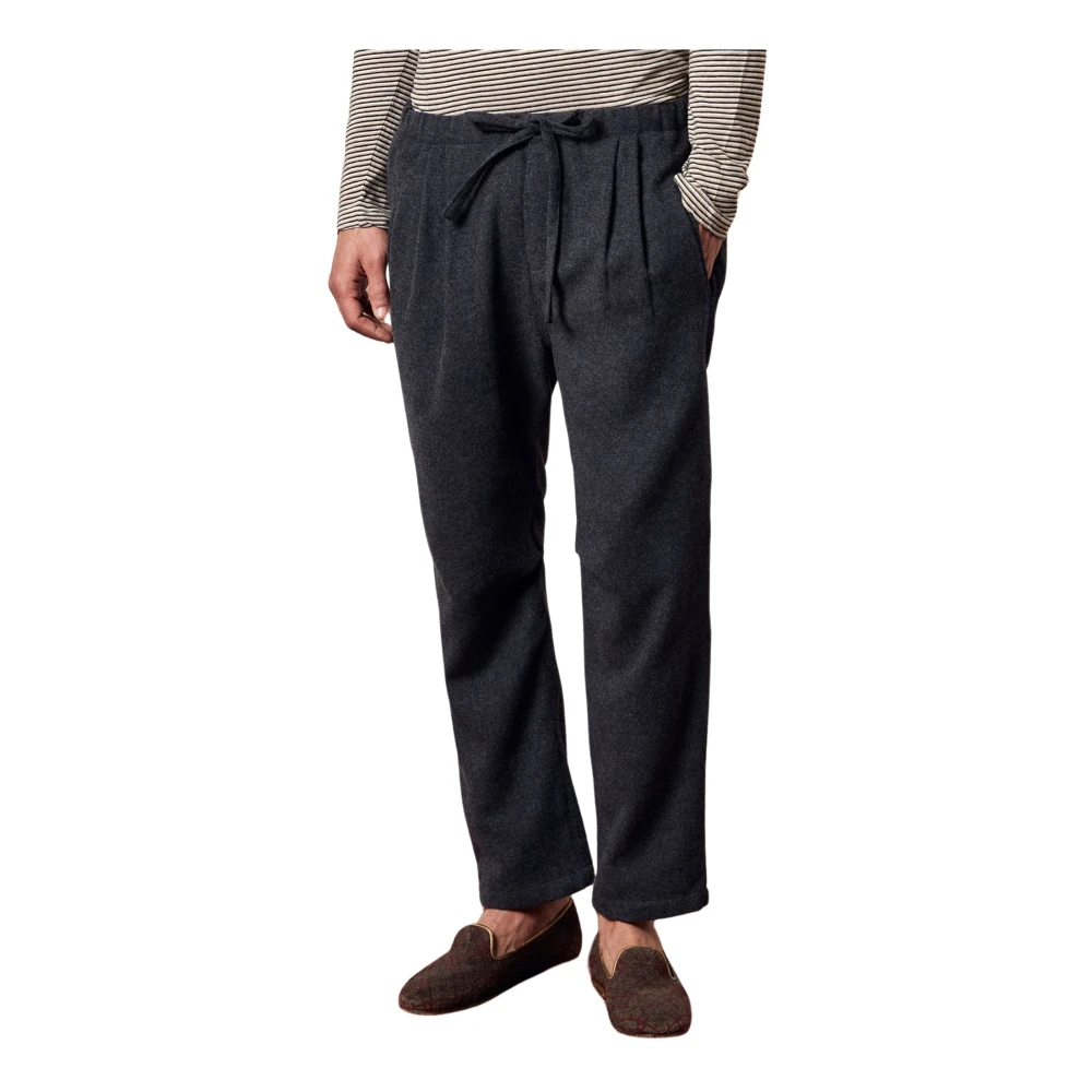 Massimo Alba Comfortabele broek van wol zijde kasjmier Black Heren