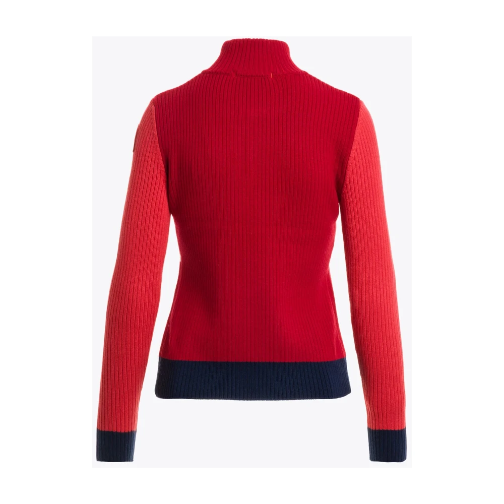 Parajumpers Merino Wol Rits Ski Sweater Red Dames