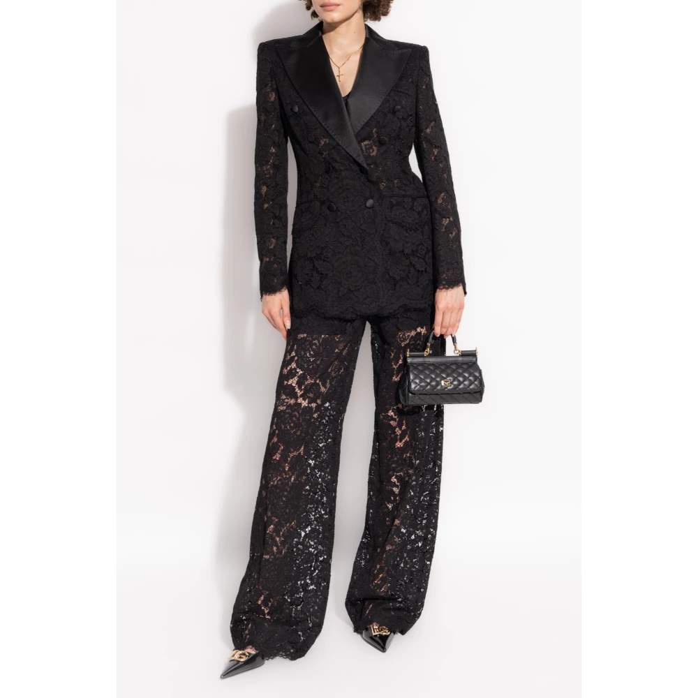 Dolce & Gabbana Kanten blazer Black Dames