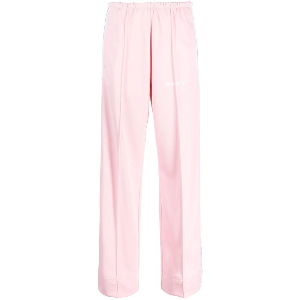 Palm Angels Lichtroze sportieve broek met logo print Pink Dames