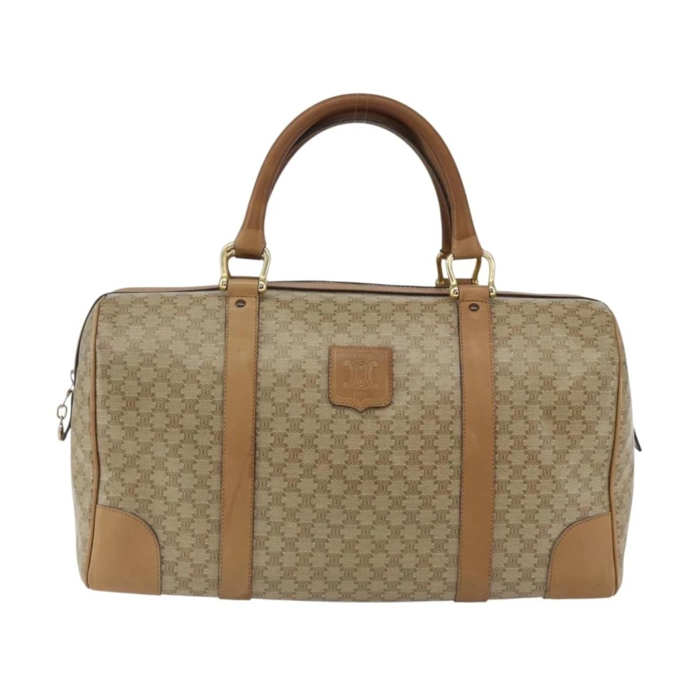 Celine Vintage Women's Beige Pre-Owned Vintage Monogram Boston Bag