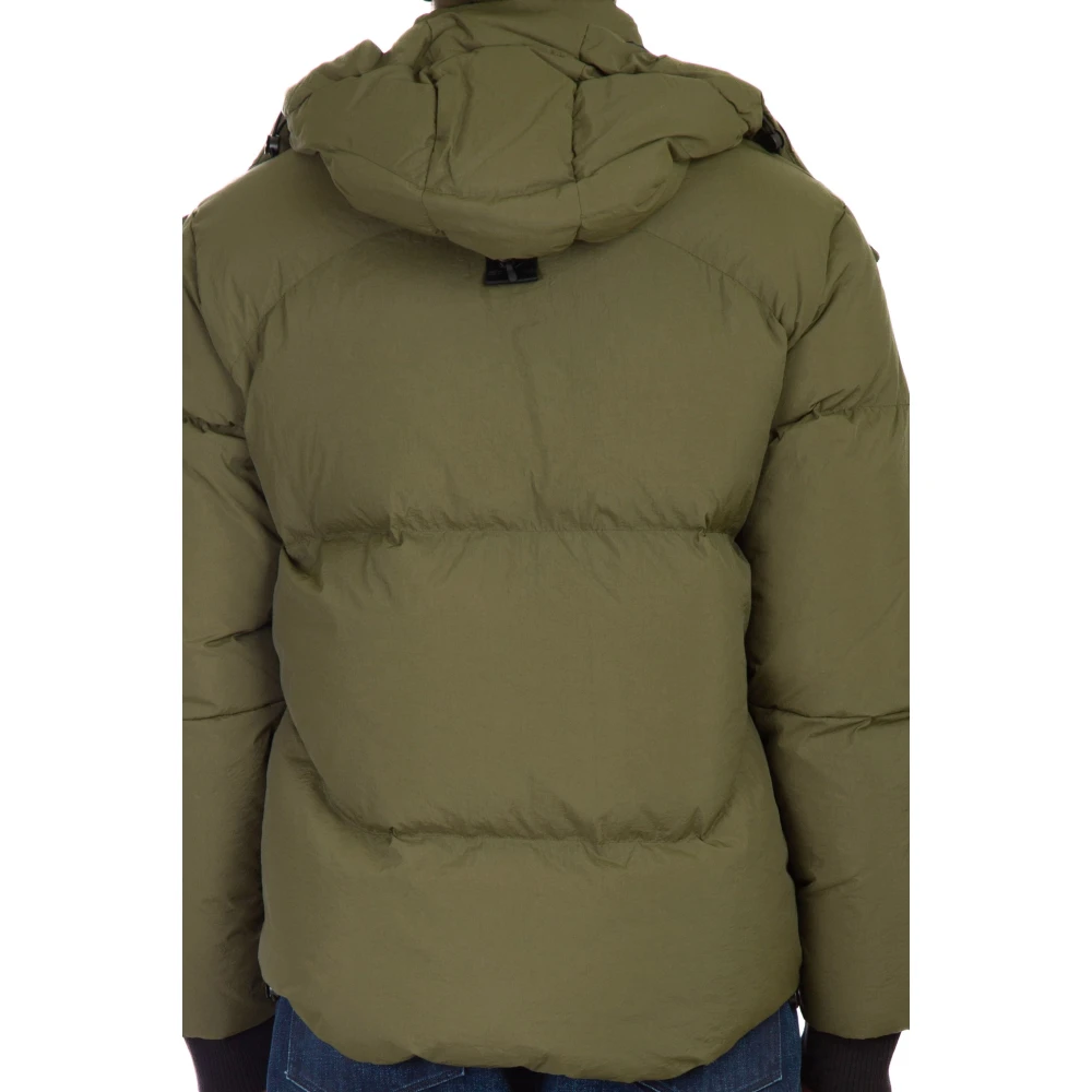 JG1 Gewatteerde Jas met Capuchon in Donker Olijf Green Heren
