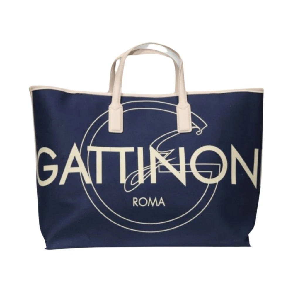Gattinoni Stijlvolle Logo Shopper voor Vrouwen Blue Dames
