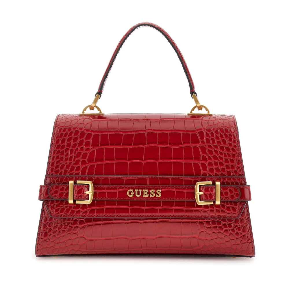 Guess Luxe Satchel Tas Red Dames