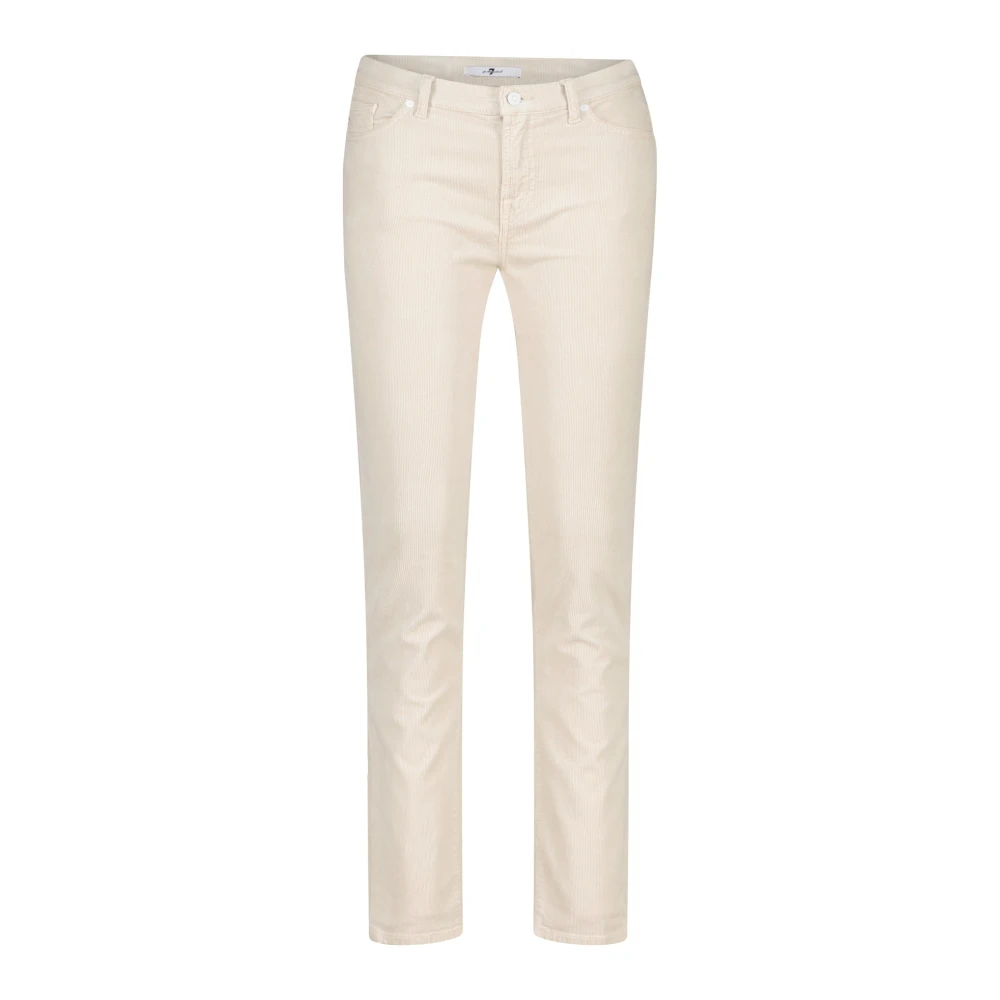 7 For All Mankind Slim-fit Trousers Beige Dames