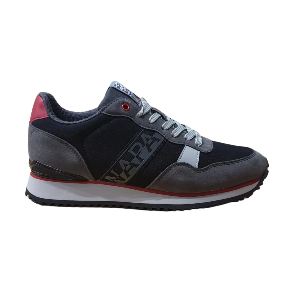 Napapijri Men's Gray Low Leather Sneakers