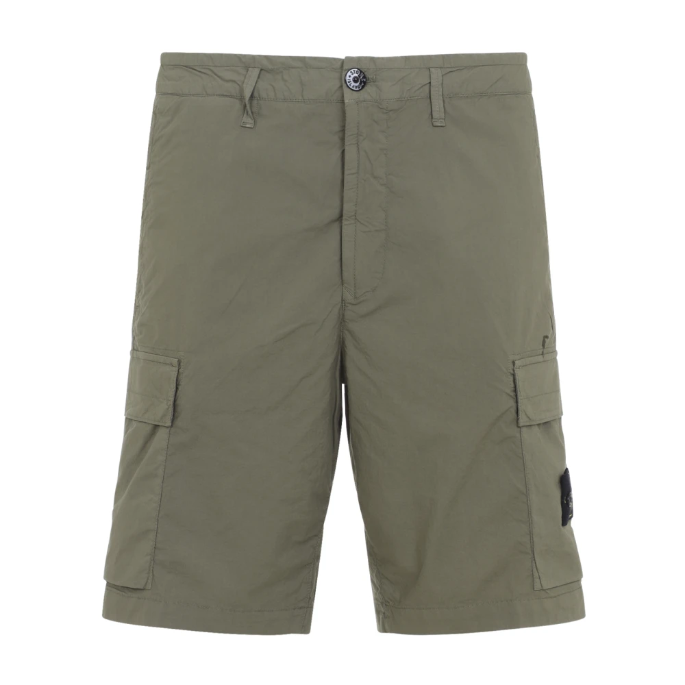 Stone Island Men's Green Cargo Shorts - Casual Shorts - W30 - Shorts