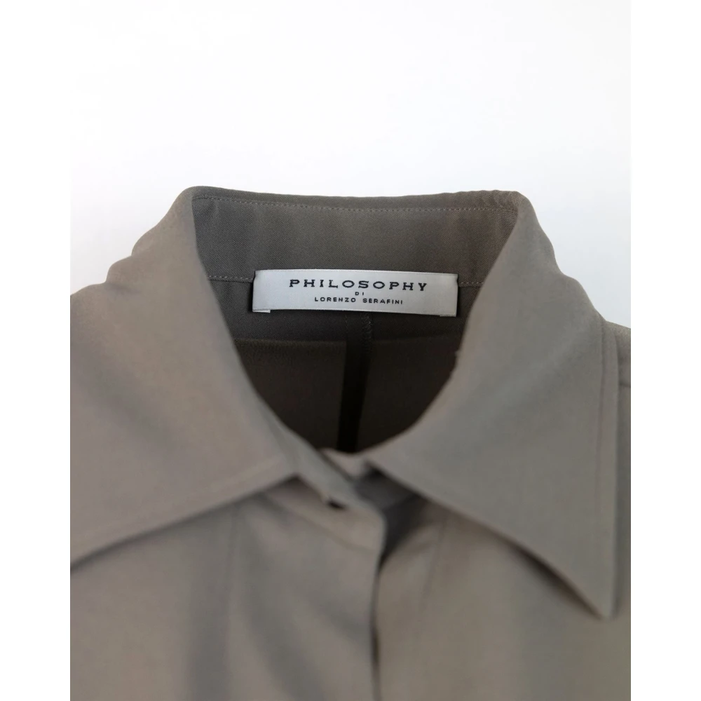 Philosophy di Lorenzo Serafini Groene Overhemd Regular Fit Overhemd Kraag Green Dames