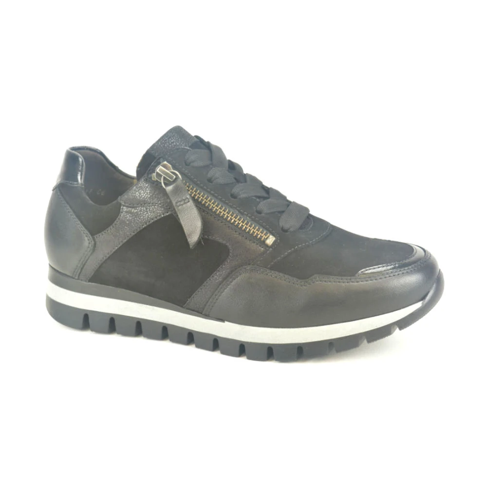 Gabor Combi Runner N.+Tiret Sneakers Dames Schoenen Zwart