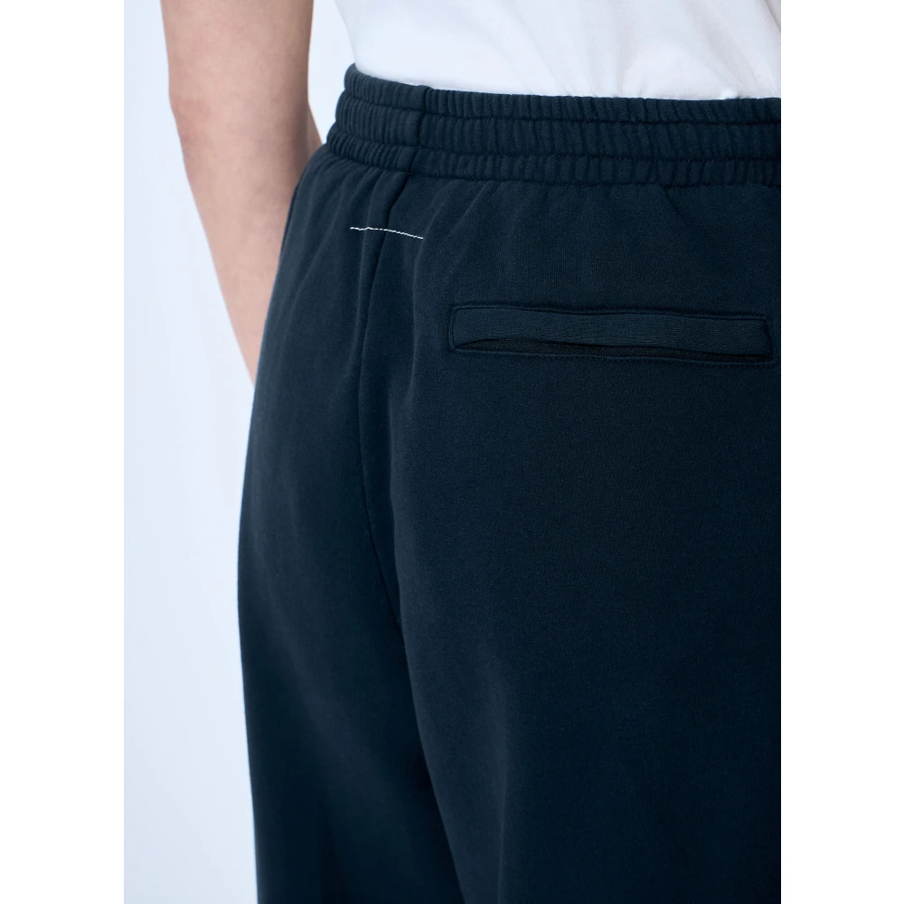 MM6 Maison Margiela Logo Patch Katoenen Track Pants Black Dames