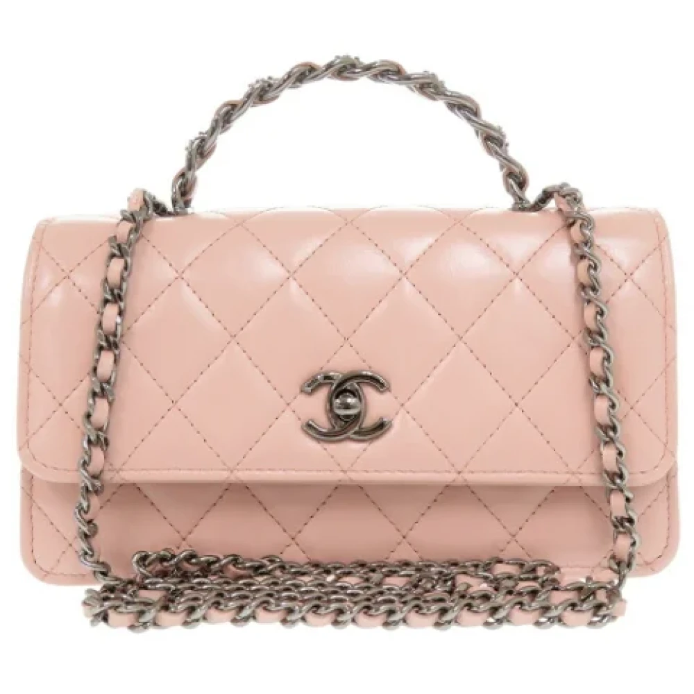 Chanel Vintage Pre-owned Leather handbags Pink Dames