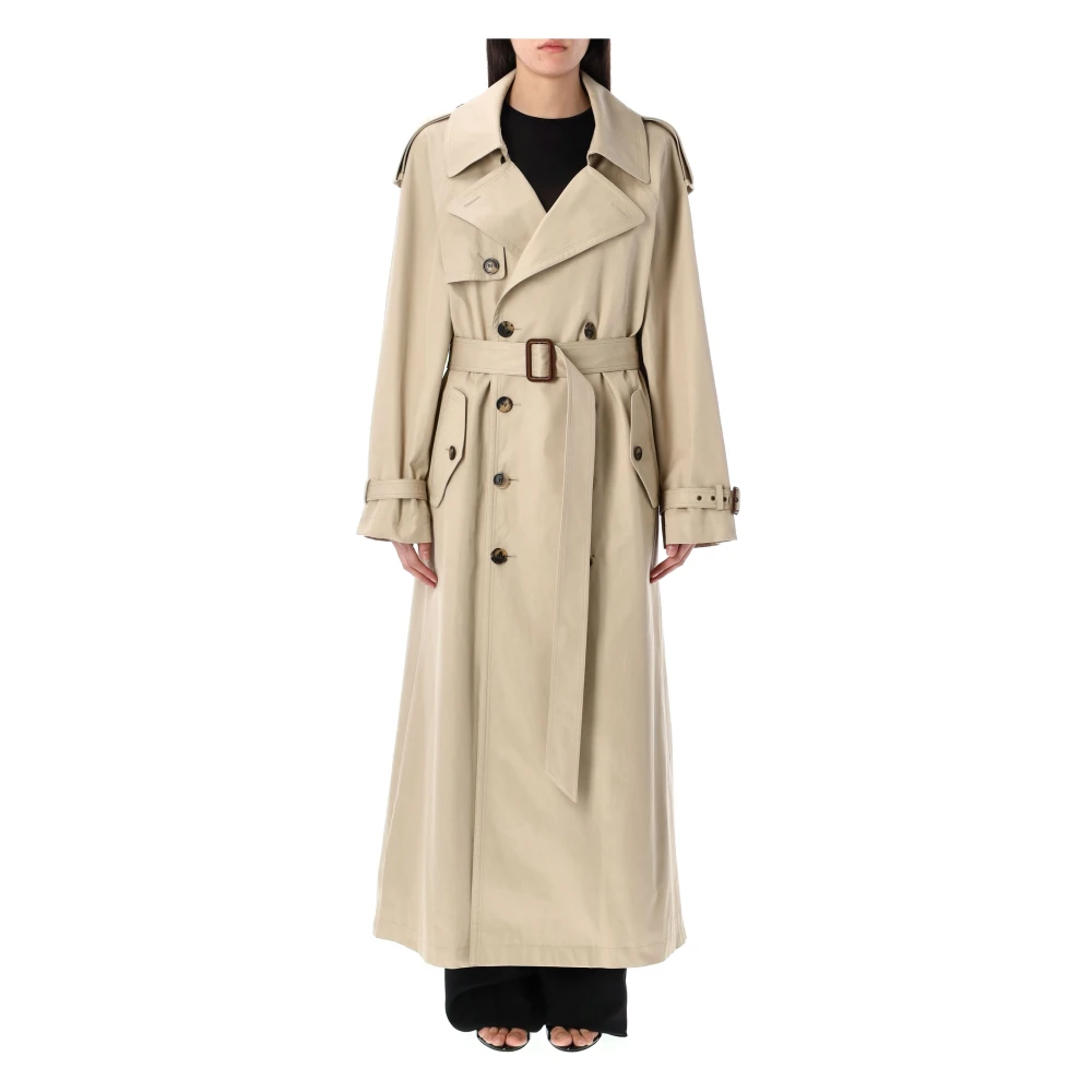 Lys Beige Bomullstwill Trenchcoat