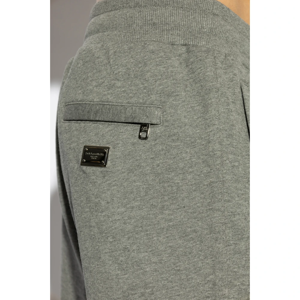 Dolce & Gabbana Zweetshorts met logo Gray Heren