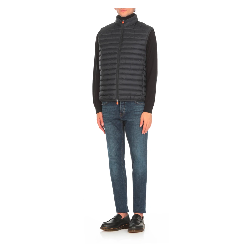 Save The Duck Blauwe Gewatteerde Vest voor Mannen Blue Heren