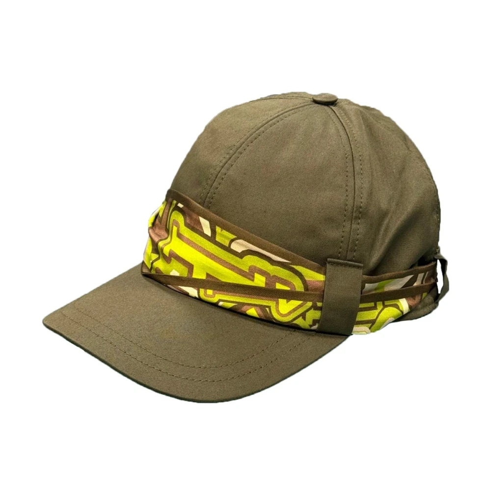 Herno Vrouw Groente Accessoires Dames, Groen, One Size, Katoen, Baseball Cap