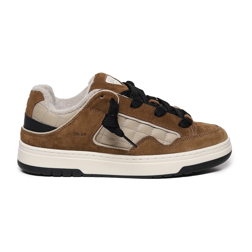 D.a.t.e. Brun Snörning Gummisula Sneakers Brown, Dam