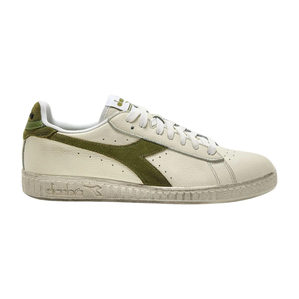 Diadora Men's Green Vintage Leather Trainers - Sneakers - 2 1/2 Uk - Shoes