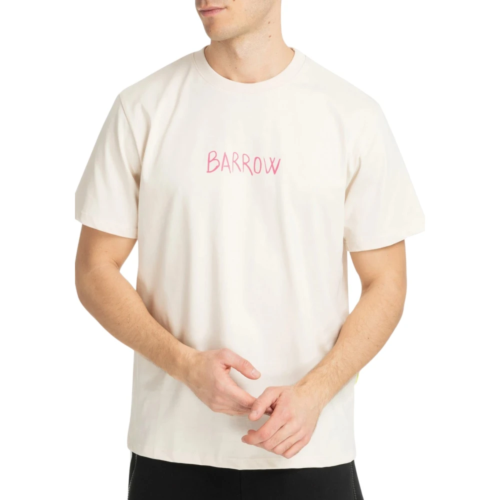Barrow Unisex Jersey T-Shirt Turtle Dove Beige Heren