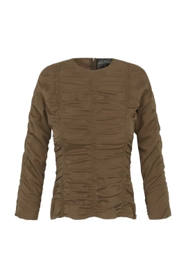 Draperad Siden-Ull Topp Martha