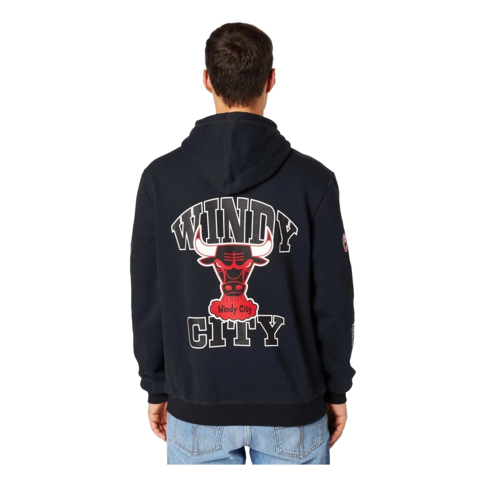 Mitchell & Ness Chicago Bulls NBA All Over Crew Hoodie Black Heren