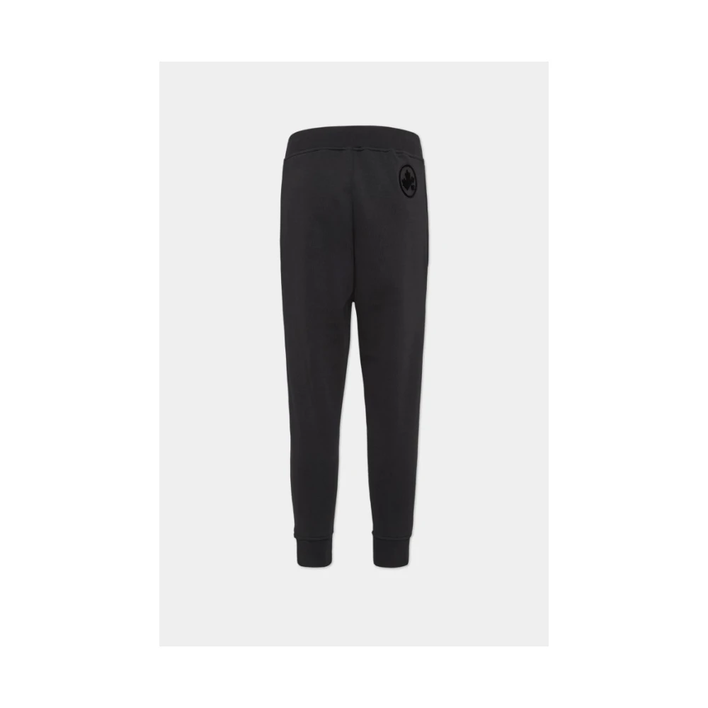 Dsquared2 Ibra Sweatpants Maple Leaf Logo Black Heren